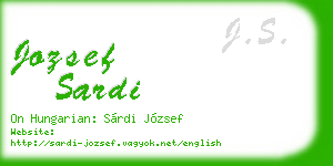 jozsef sardi business card